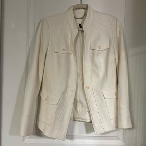 White House Black Market Off White Blazer Sz 8